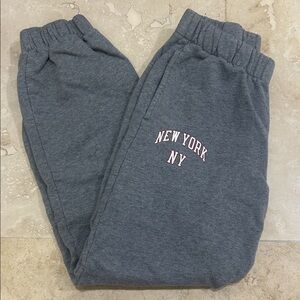 Brandy Melville Gray Joggers with New York Print